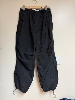 Garage Black Balloon Drawstring Cargo Pants
